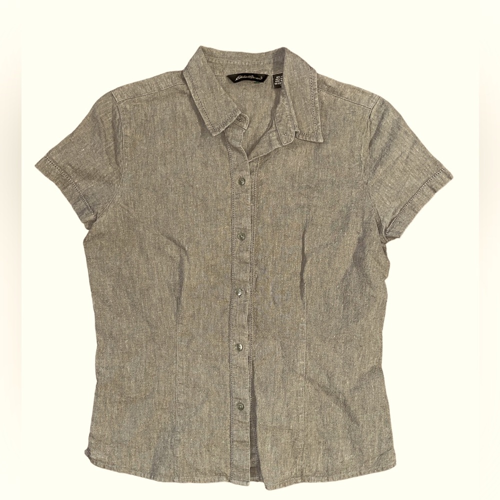 Eddie Bauer Linen Blouse Size Medium